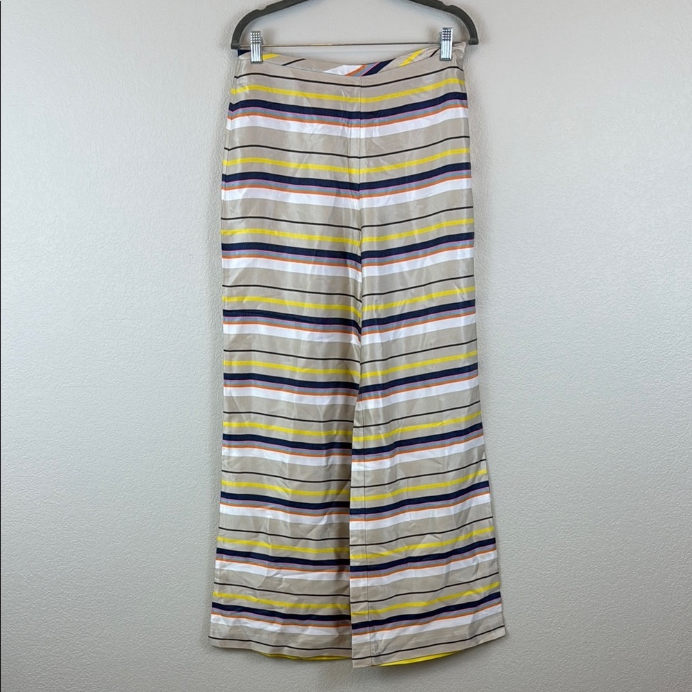 Trina Turk Colorful Striped‎ Wide-Leg Trousers Size 4